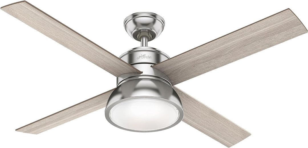 HUNTER FAN Deckenventilator Loki 132 cm für den Innenbereich, mit Beleuchtung und Fernbedienung, 4 a
