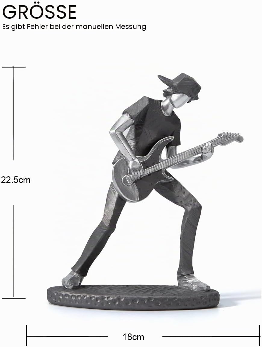 Amoy-Art Musik Figuren Skulptur Modern Dekor Statue Wohnzimmer Kunst Arts Polyresin Geschenk 24cm