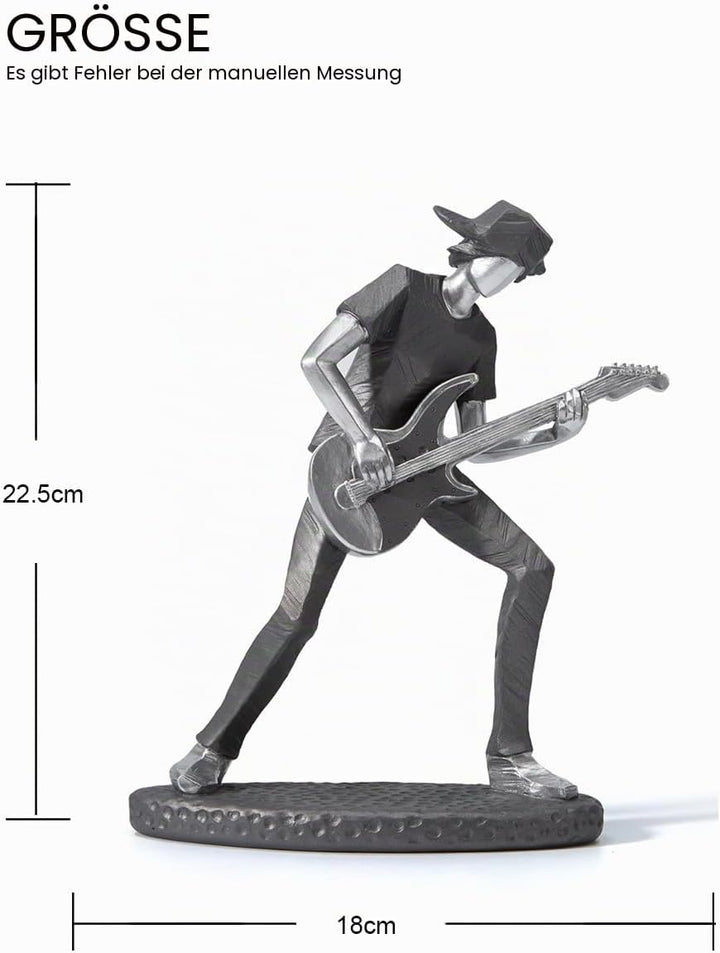 Amoy-Art Musik Figuren Skulptur Modern Dekor Statue Wohnzimmer Kunst Arts Polyresin Geschenk 24cm