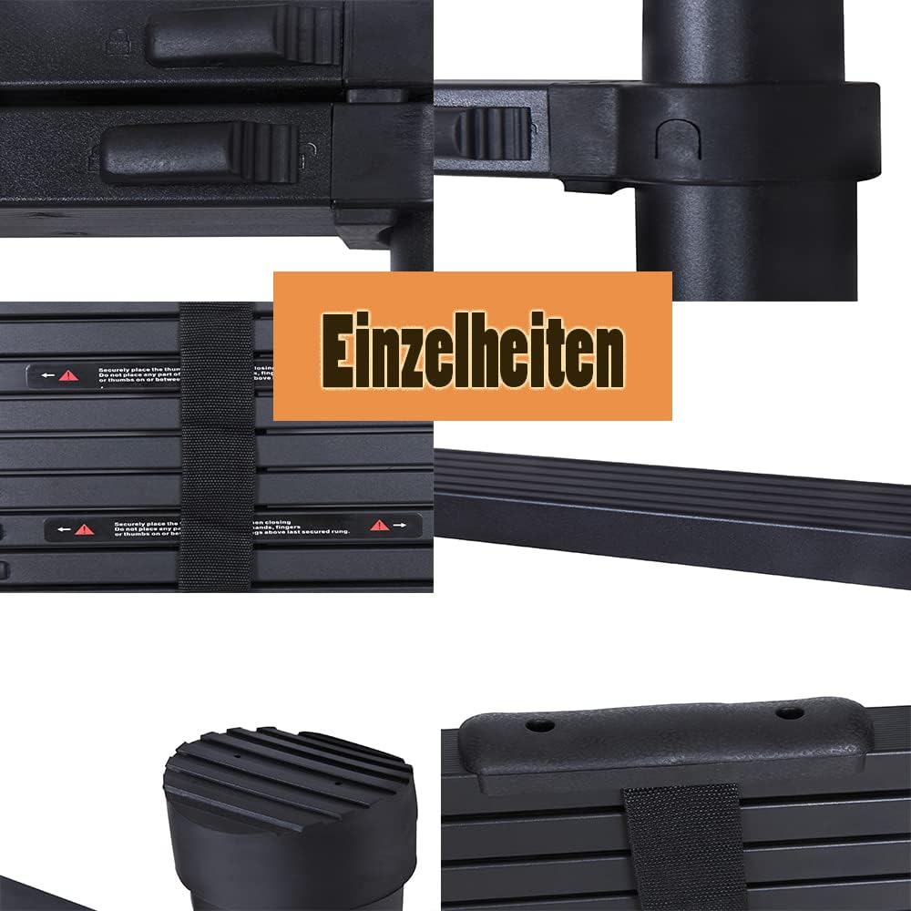 3,8M Teleskopleiter, Aluminium Teleskop Verlängerungsleiter, Tragbar für tägliche Haushalts- oder Wo