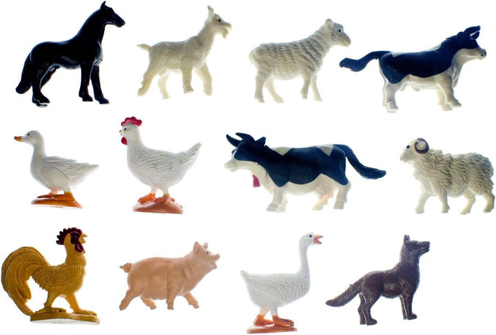 Miniblings 12x Bauernhoftiere Tierfiguren Haustiere Tiere Farmtiere Bauernhof