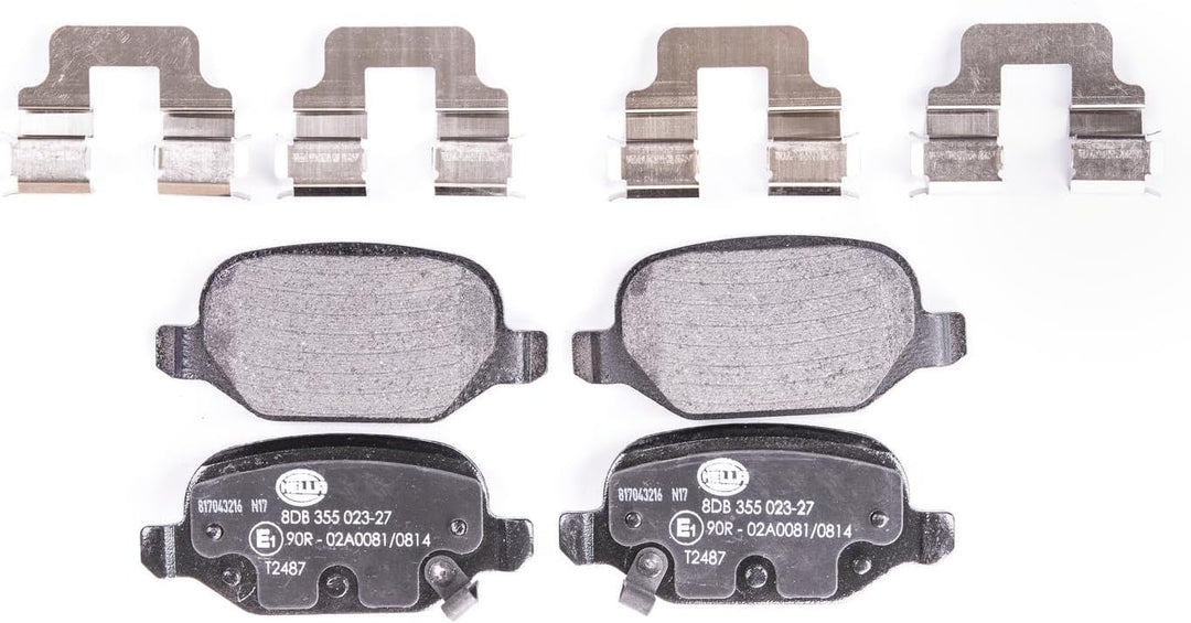 HELLA PAGID 8DB 355 023-271 Bremsbelagsatz - T2487 - Dicke/Stärke: 14.4mm - Bremssystem: Lucas - mit