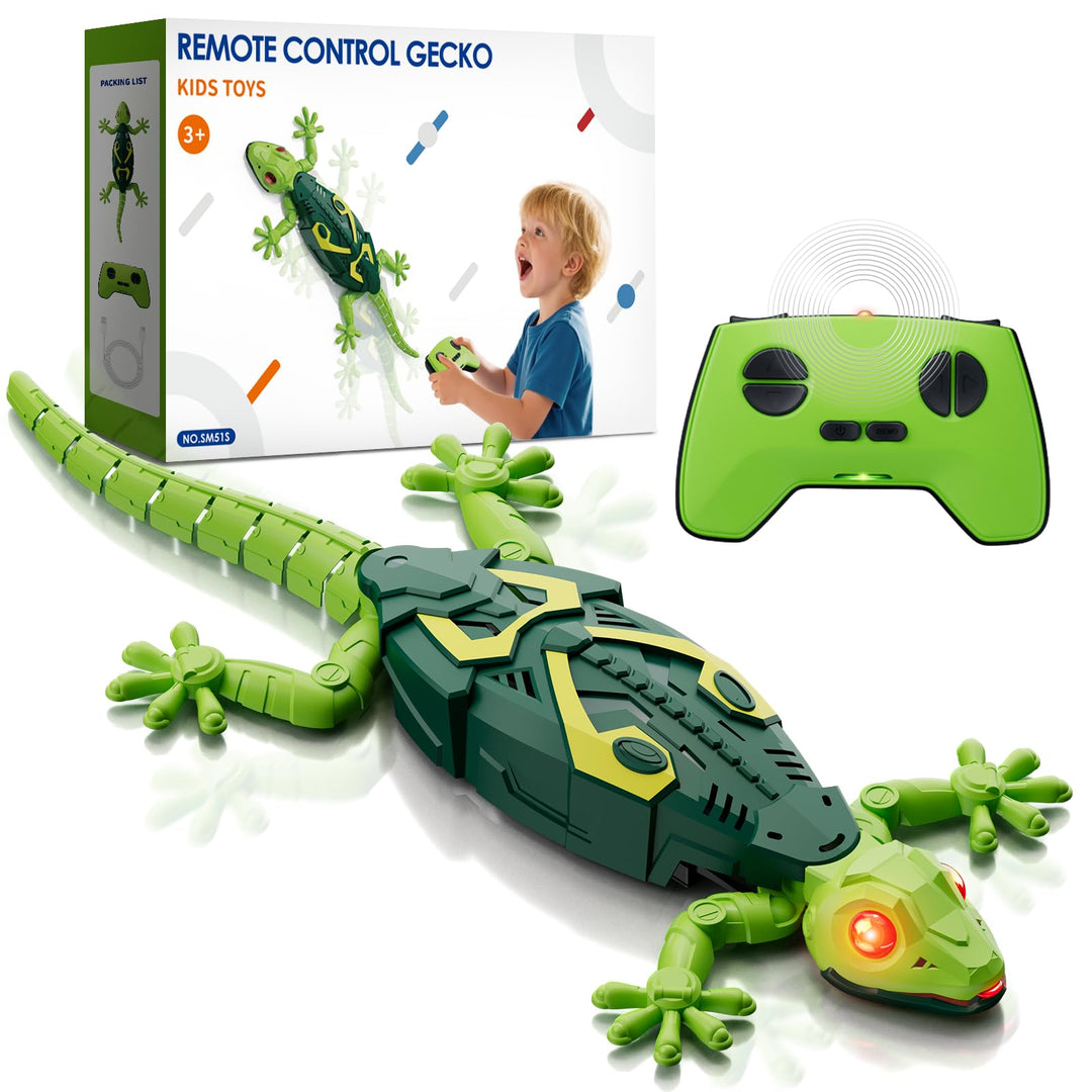 Wall Crawler Gecko, Remote Controlled Crawling Chameleon, Fernbedienung Wand Gecko mit Leuchtenden A