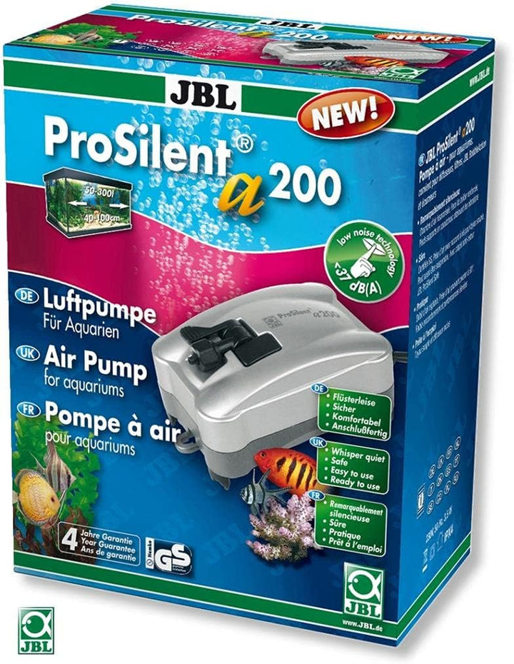 JBL ProSilent a200, 6054200, Luftpumpe für Süss- und Meerwasseraquarien von 50 - 300 L, 1 Stück (1er