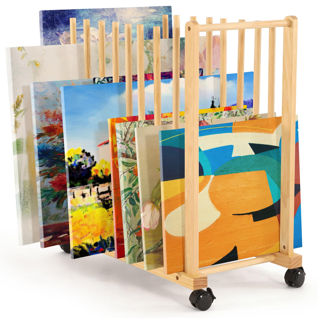 VISWIN Art Storage Rack, Art Canvas Storage, Canvas Boards Rack Art Storage mit Handle & Caster Whee