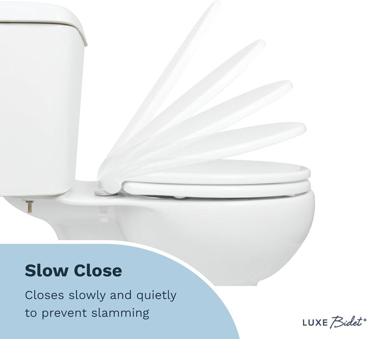 Luxe Bidet LUXE TS1008R Toilettensitz mit Absenkautomatik, Quick-Release-Scharnieren und rutschfeste
