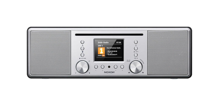 Noxon Furka Silber-Schwarz - DAB+, CD, UKW, Bluetooth, USB, AUX-IN, Stereo, Kopfhöreranschluss Silbe