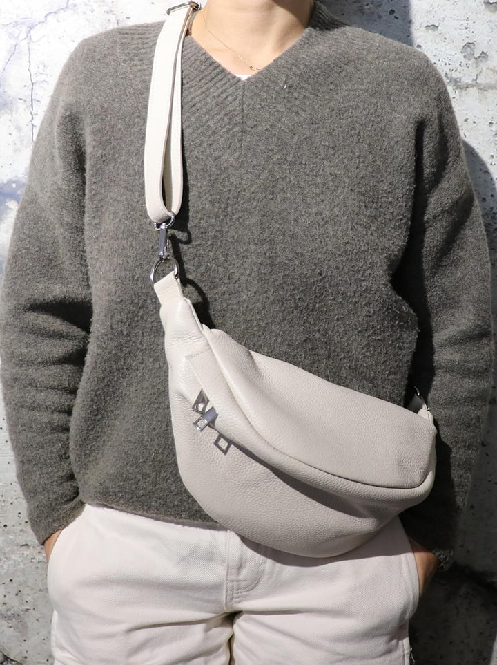 SH Leder ® echt Leder Hüfttasche Damen Herren Unisex Gürteltasche für Festival Reise Bauchtasche mit