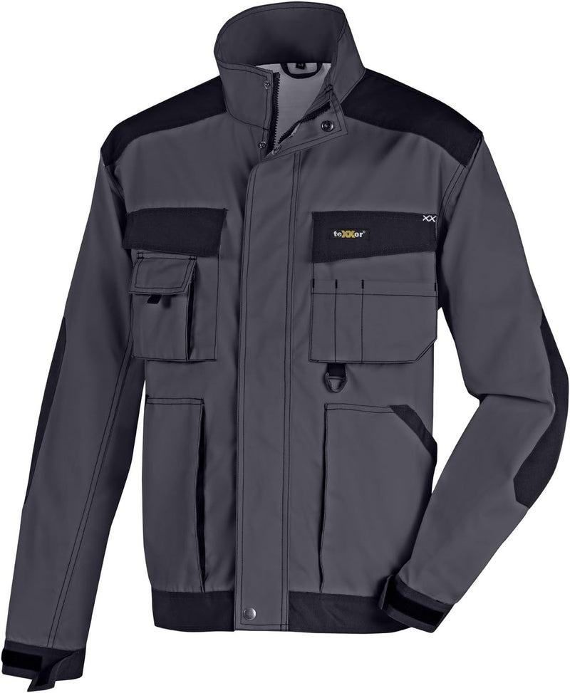 teXXor 4167-42 Bundjacke Canvas "Antigua", Grösse 42, Grau/Schwarz Grösse 42 Grau/Schwarz, Grösse 42