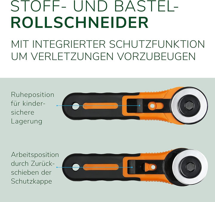 Nestor&amp;Gamble Rollschneider I Hochwertiges Rollmesser mit integrierter Schutzfunktion und Anti-Rutsc