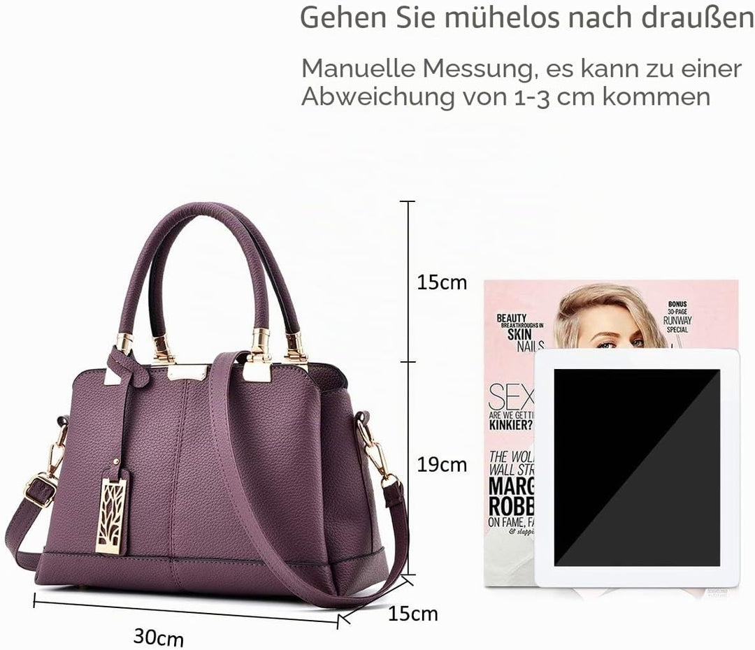 NICOLE & DORIS Damen Handtaschen Elegante Damen Tasche Designe Frauen Umhängetasche PU Weiche Ledert