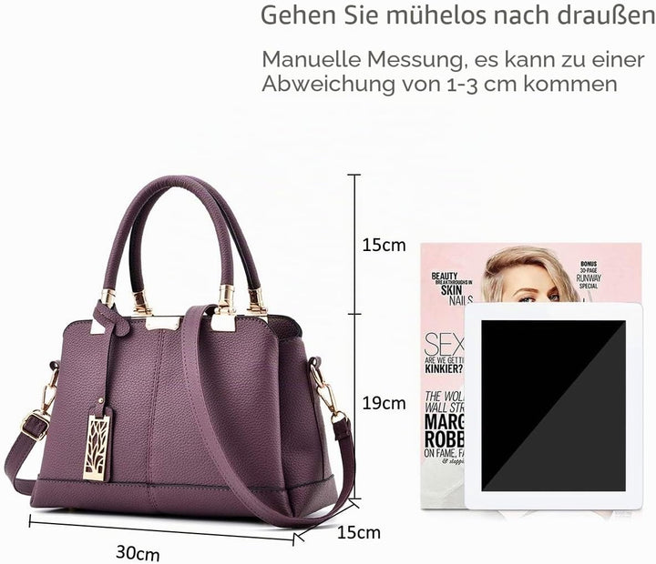 NICOLE & DORIS Damen Handtaschen Elegante Damen Tasche Designe Frauen Umhängetasche PU Weiche Ledert