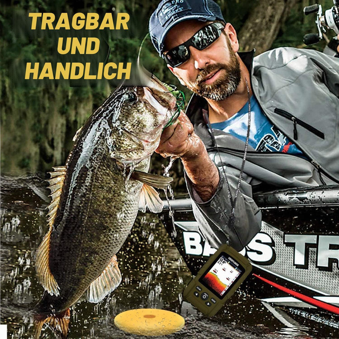 LUCKY Wasserdicht Angeln Fisch Finder Tragbarer Fischfinder Sonar LCD Tiefe Angeln Echolot Boot Sona