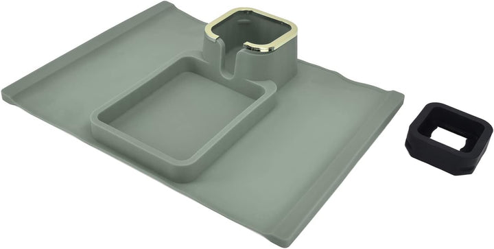 Qcwwy Sofa-Arm-Plattform, Couch-Arm-Getränkehalter, Sesselhalter, Stabiles Stahl-Silikon-Material So