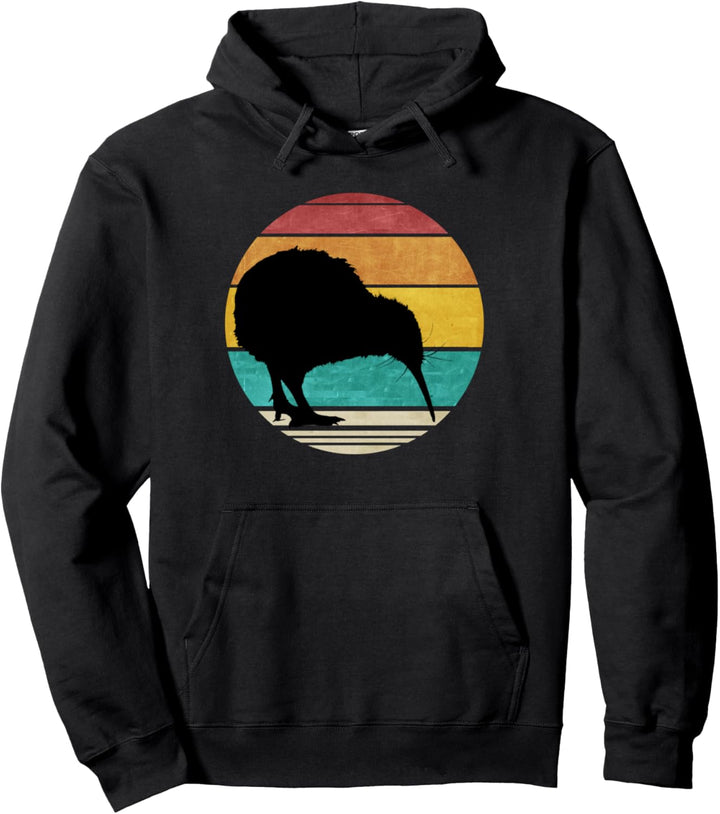 Neuseeland Kiwi Vogel Retro New Zealand Reise Geschenk 70s Pullover Hoodie