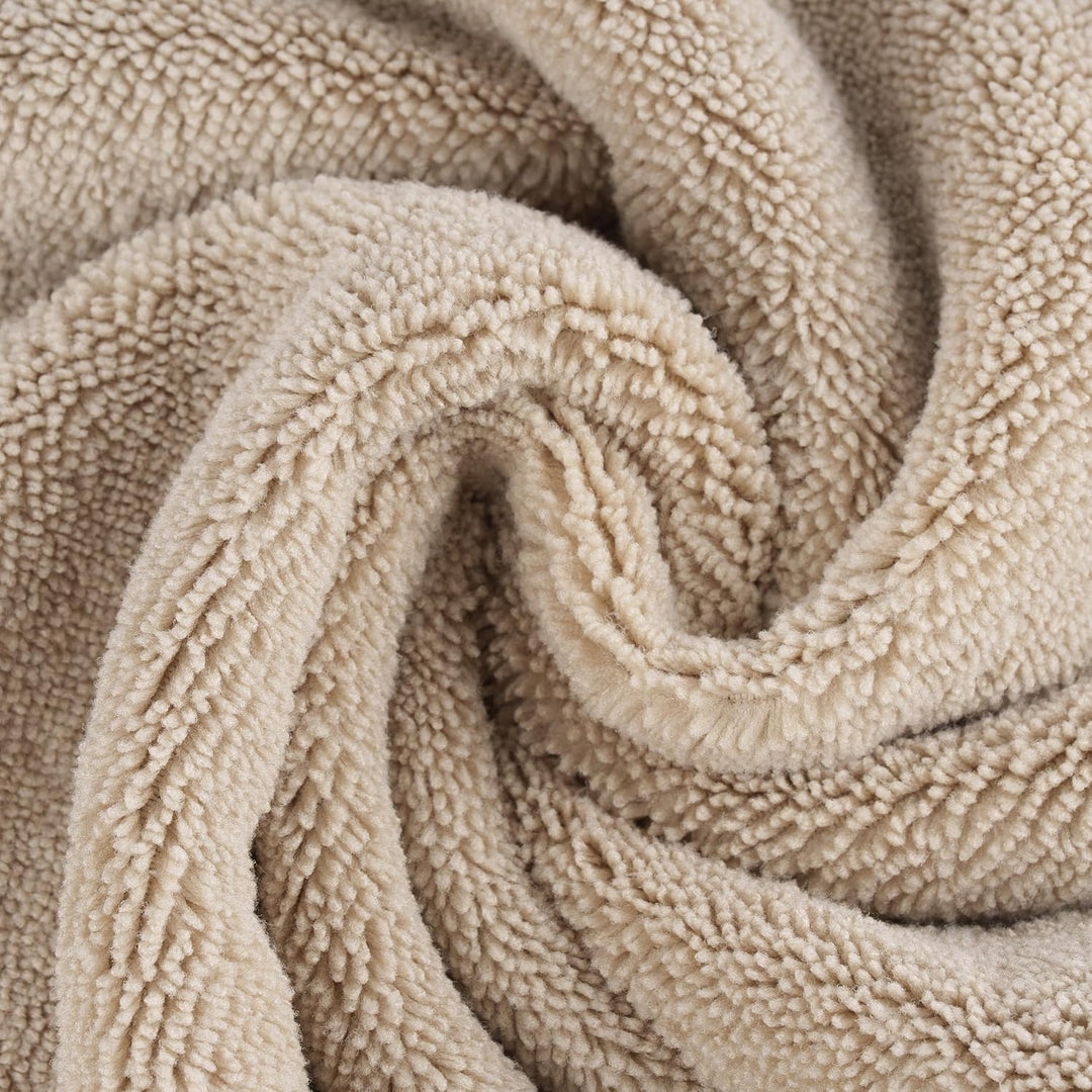 Polyte - Handtuch-Set - schnelltrocknende &amp; fusselfreie Mikrofaser - 6-teilig (Beige), Beige