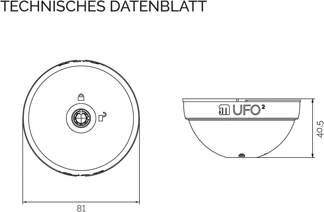 UFO MERONI SERRATURE - Ufo2 Sicherheitsschloss Transporter, Einbruchschutz Wohnmobil für Lieferwagen