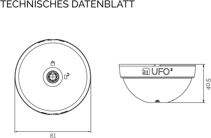 UFO MERONI SERRATURE - Ufo2 Sicherheitsschloss Transporter, Einbruchschutz Wohnmobil für Lieferwagen