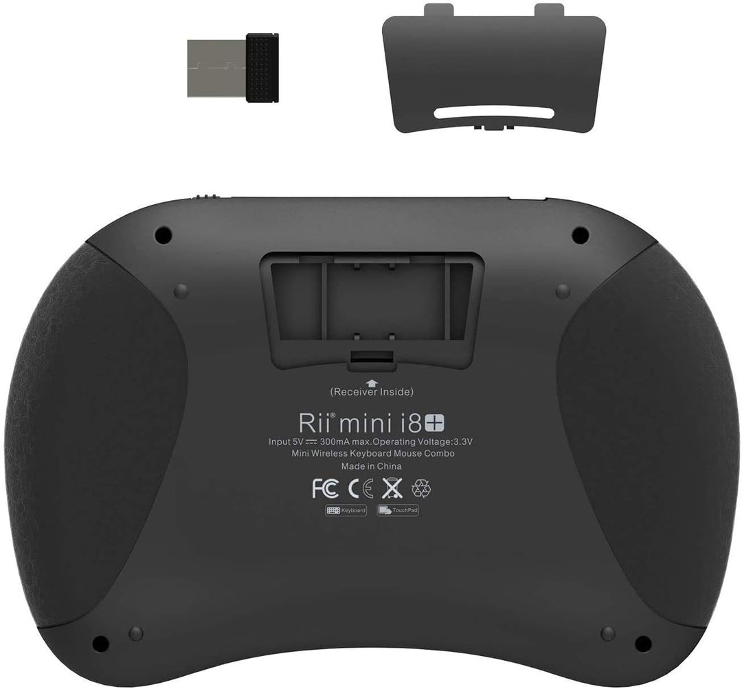 Rii Mini i8+ Bluetooth (italienisches Layout) - Mini-Tastatur mit Hintergrundbeleuchtung mit Touchpa