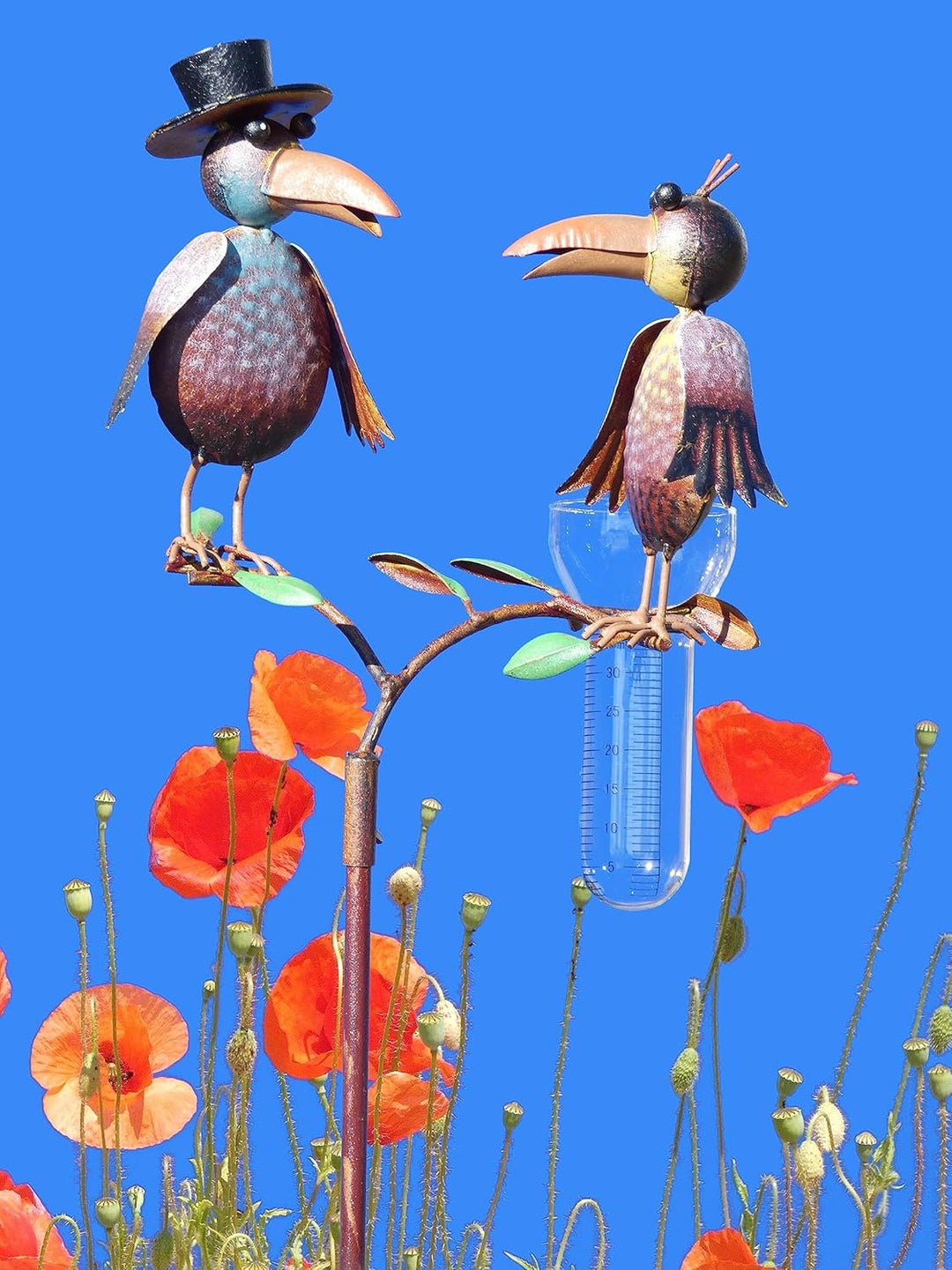 Pommerntraum ® | Regenmesser Niederschlagsmesser Pluviometer Rostoptik Prof. Dr. Rabe + Gattin - tol