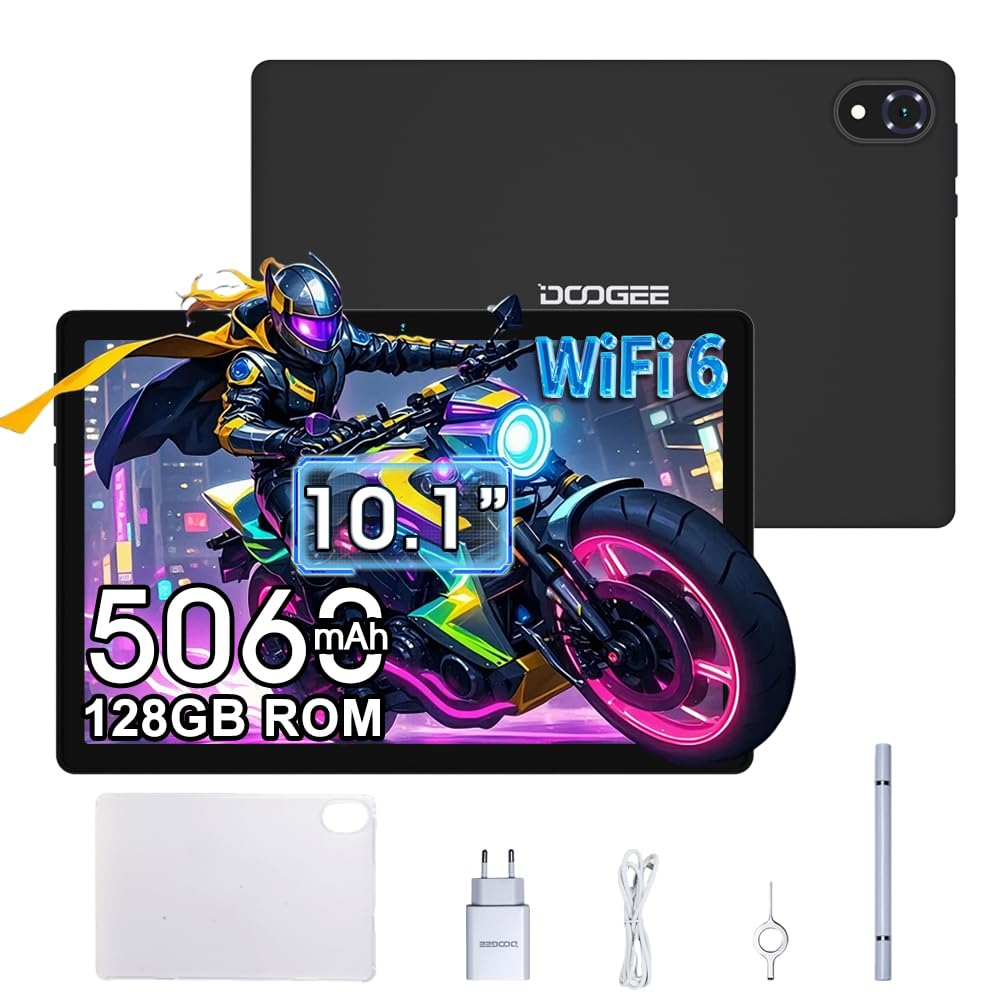 U10 Tablet 10.1 Zoll,9GB RAM + 128GB ROM/1TB TF Kinder Tablet PC,5060mAh,8MP+5MP,1280x800 HD+ IPS,2.