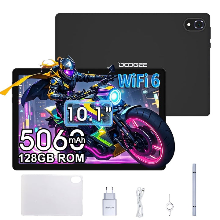 U10 Tablet 10.1 Zoll,9GB RAM + 128GB ROM/1TB TF Kinder Tablet PC,5060mAh,8MP+5MP,1280x800 HD+ IPS,2.