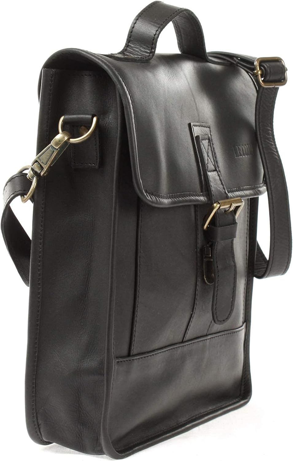 LECONI Umhängetasche Freizeittasche Echtleder vintage Herren Damen Hochformat Leder 24x30x8cm LE3052