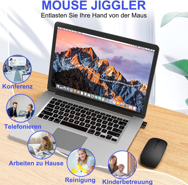Azmall Kabellose Bluetooth Maus für iPad Pro/MacBook/Laptop/PC/Computer, Wiederaufladbare Maus Kabel