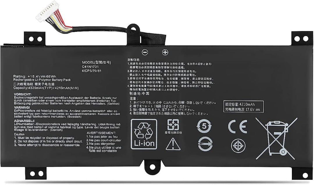 C41N1731 C41PnC5 0B200-02940000 Laptop-Akku-Ersatz für ASUS ROG Strix Hero II GL504GM ROG Strix Scar