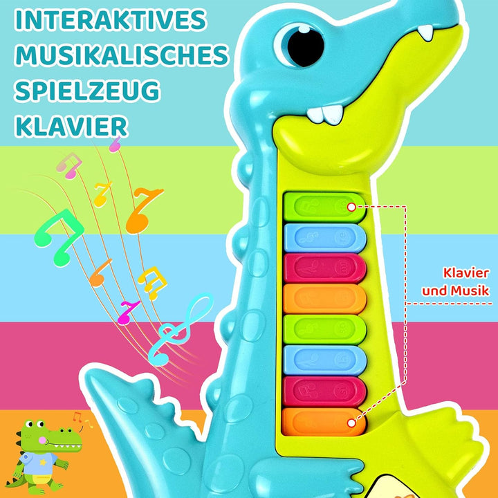 Musikalisches Spielzeug für Baby ab 1 Jahr Lernspielzeug Gitarre mit Tiergeräuschen, Musik Spielzeug