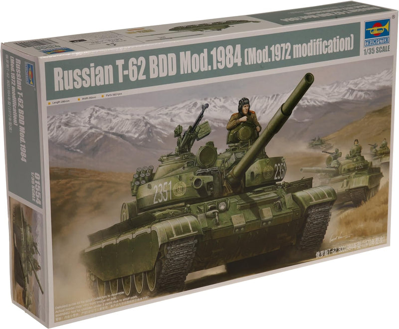 Trumpeter 1554 Modellbausatz Russian T-62 BDD Mod. 1984