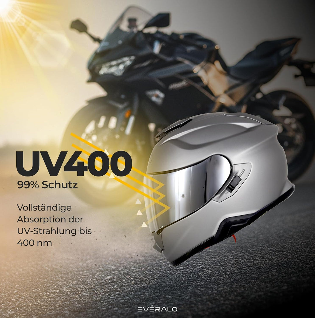 kompatibel mit Visier Shoei Gt Air - Gt Air 2 - Neotec - Opticson - Cns 1 (Verspiegelt Chrom), Versp
