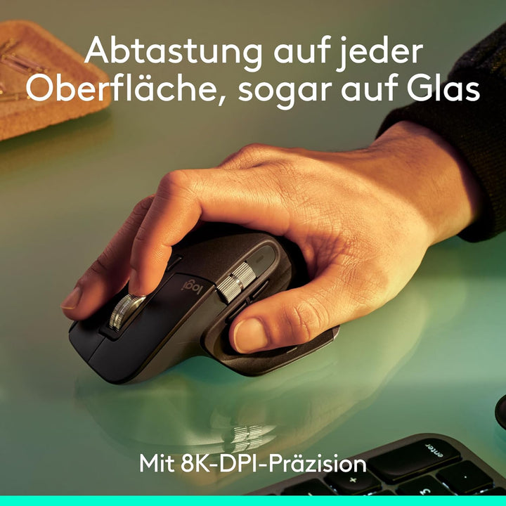 Logitech MX Master 3S – kabellose Performance-Maus mit ultraschnellem Scrollen, ergonomisch, 8K DPI,