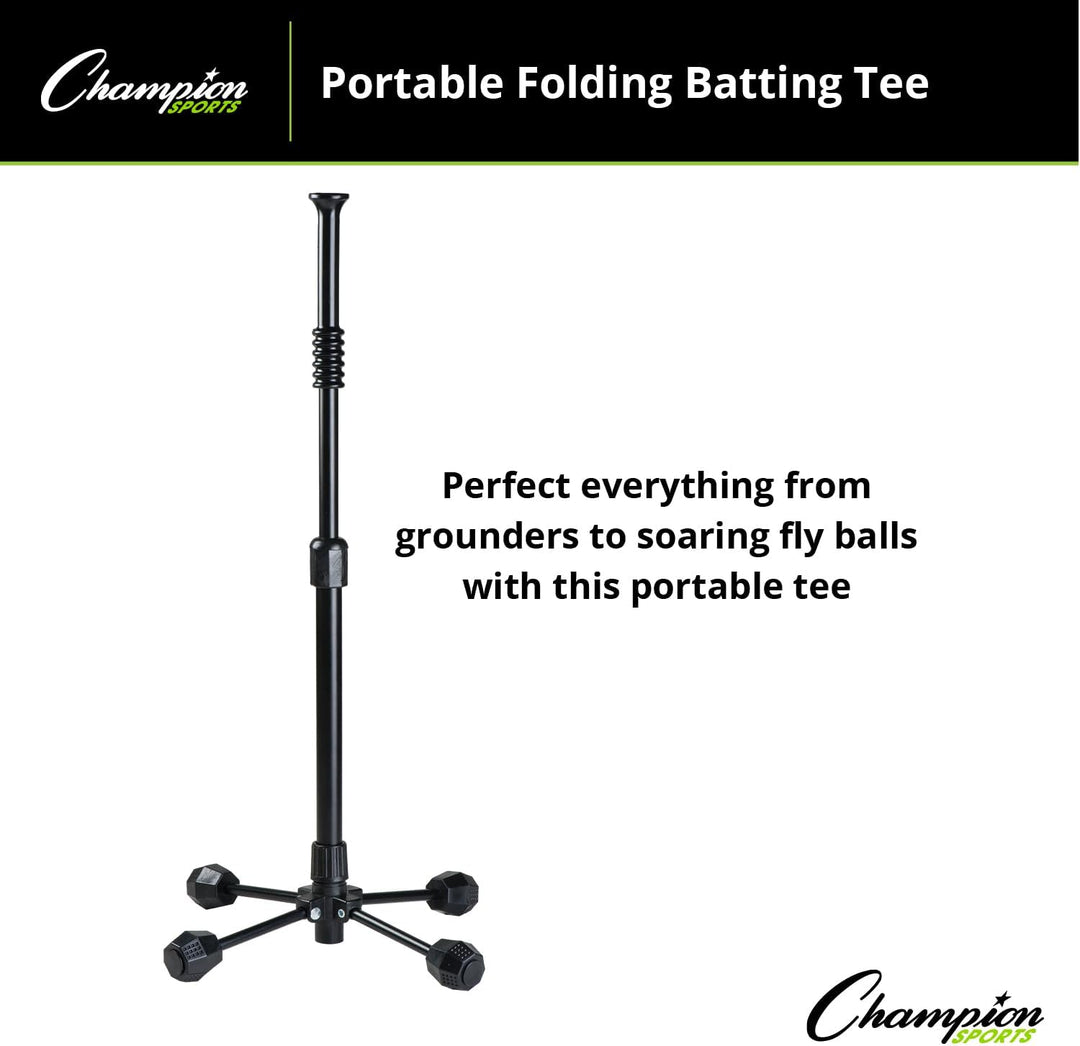 Champion Sports tragbar Batting Tee (schwarz)
