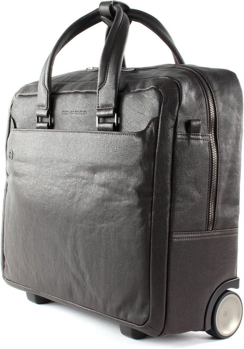 Piquadro Black Square 2-Rollen Businesstrolley 36 cm Laptopfach