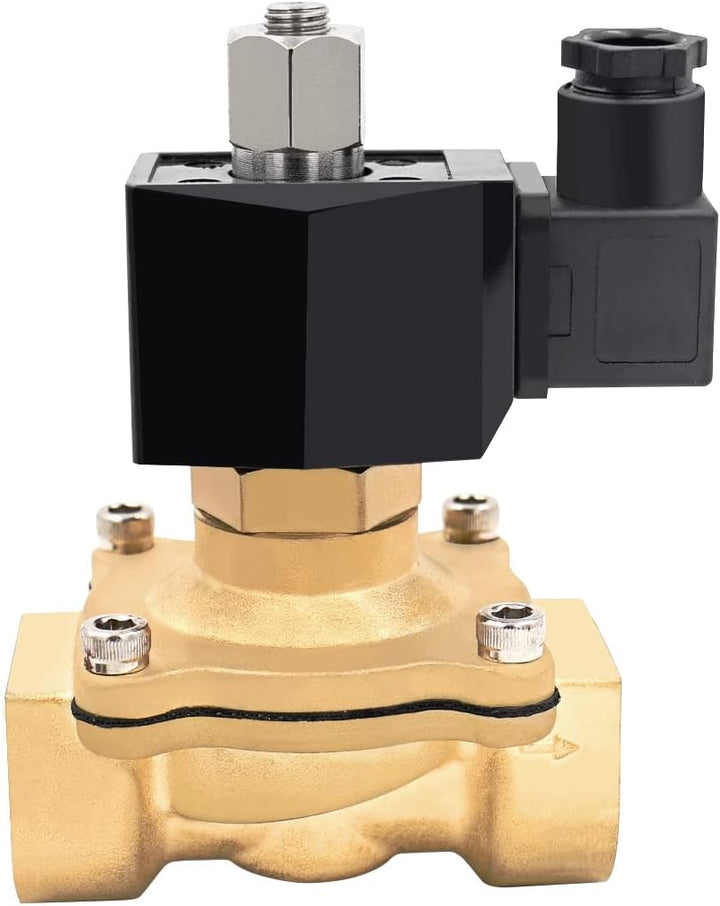 Heschen Elektrisches Magnetventil aus Messing, 2W-250-25K, PT1 DC12 V, direktes Wasser, Luft, Gas, n