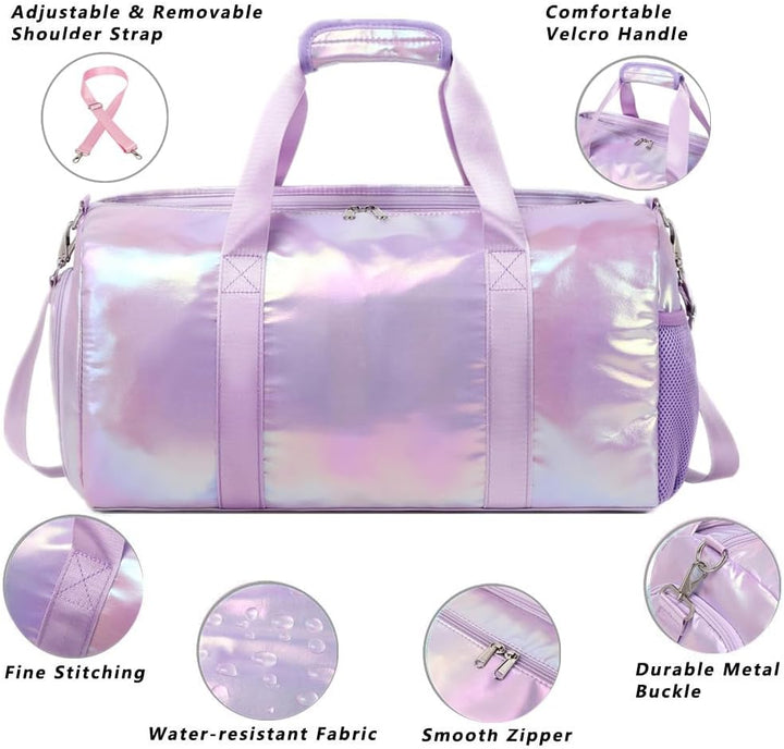 Reisetasche Kinder Sporttasche Kinder Mädchen Weekend Bag Saunatasche Trainingstasche Schwimmtasche
