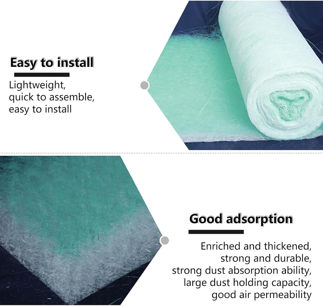 DRISSA Lackierkabinen-Abluftfilter, Fiberglas-Sprühkabinenfilter, Lackierkabinen-Auspufffilter als E