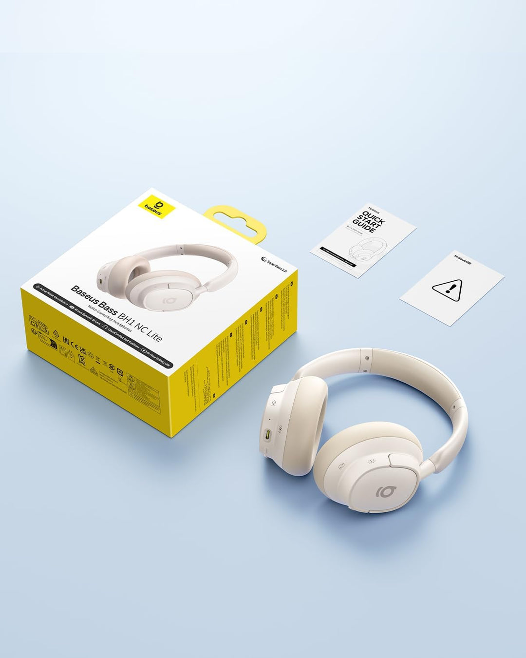 Baseus BH1 NC Lite Bluetooth Kopfhörer, Over-Ear-Kopfhörer mit Active Noise Cancelling, tiefer Bass,