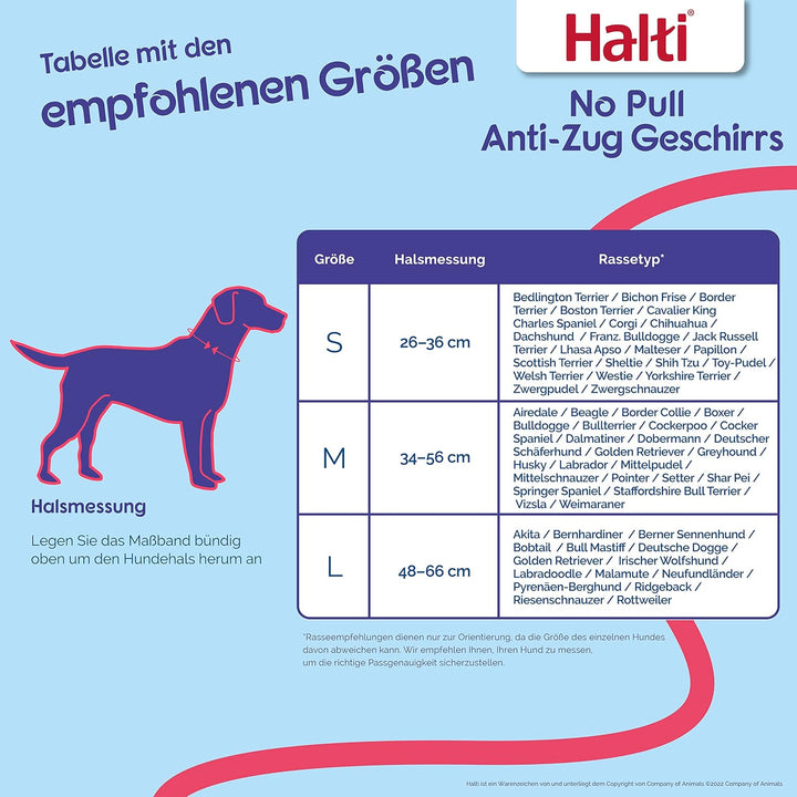 HALTI No Pull Anti-Zug Geschirr, Grösse Mittel - Verhindert, dass Ihr Hund an der Leine zieht, Gepol