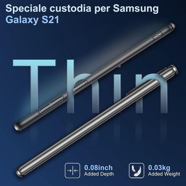 sqgylgl Ultradünne Hülle für Samsung Galaxy S21 5G, Extrem Dünn Matte Finish Handyhülle PC Schale [A