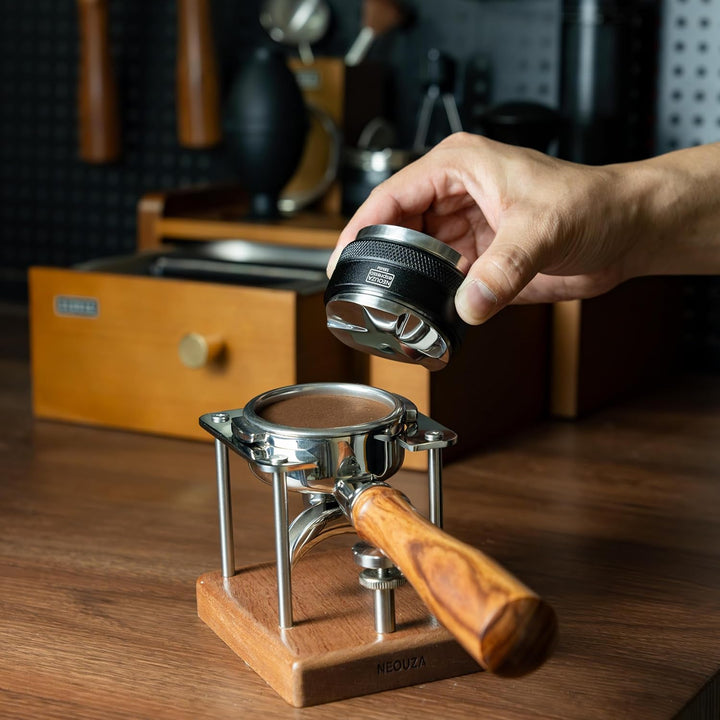 NEOUZA 51mm Coffee Distributor & Tamper 2 in 1 Double Head Coffee Leveller Fits 51mm Delonghi Brevil