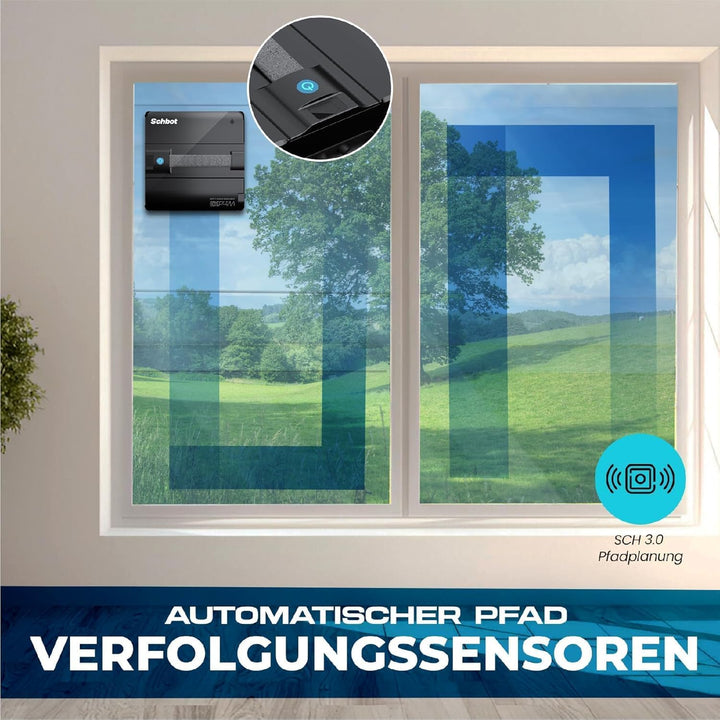Wind X3 Fensterputzroboter Set mit 5 Mikrofaser-Reinigungstüchern – Elektrischer Fensterreiniger mit