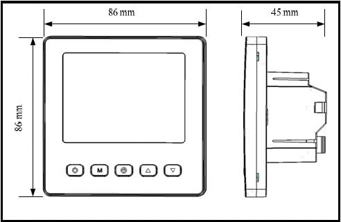 SM-PC®, Raumthermostat Thermostat programmierbar Digital Gold Farbiger Rahmen #840