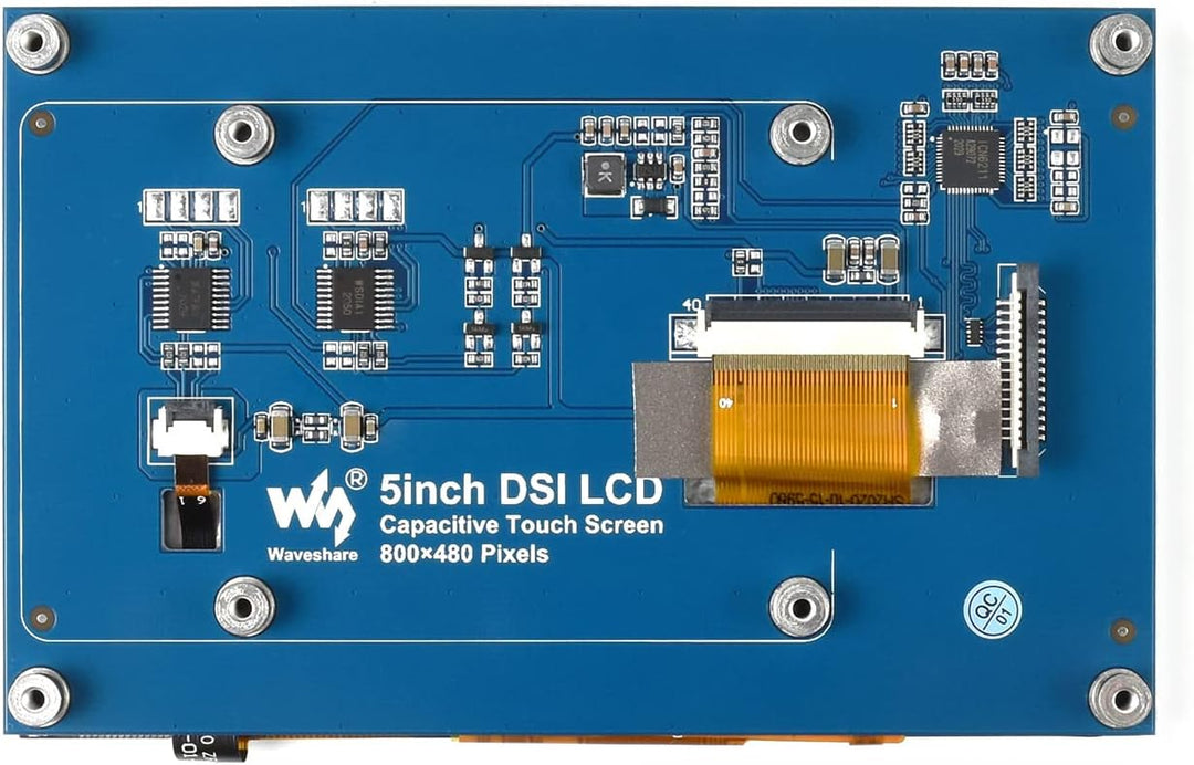 Waveshare 4.3inch LCD Capacitive Touch Display for Raspberry Pi 4B/3B+/3A+/3B/2B/B+/A+ 800×480 IPS W
