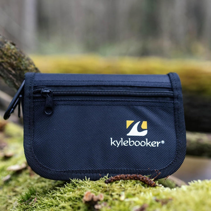 Kylebooker Aufbewahrungstasche für Angelköder Spinner Baits Wallet Case Flies Box Schwarz, Schwarz