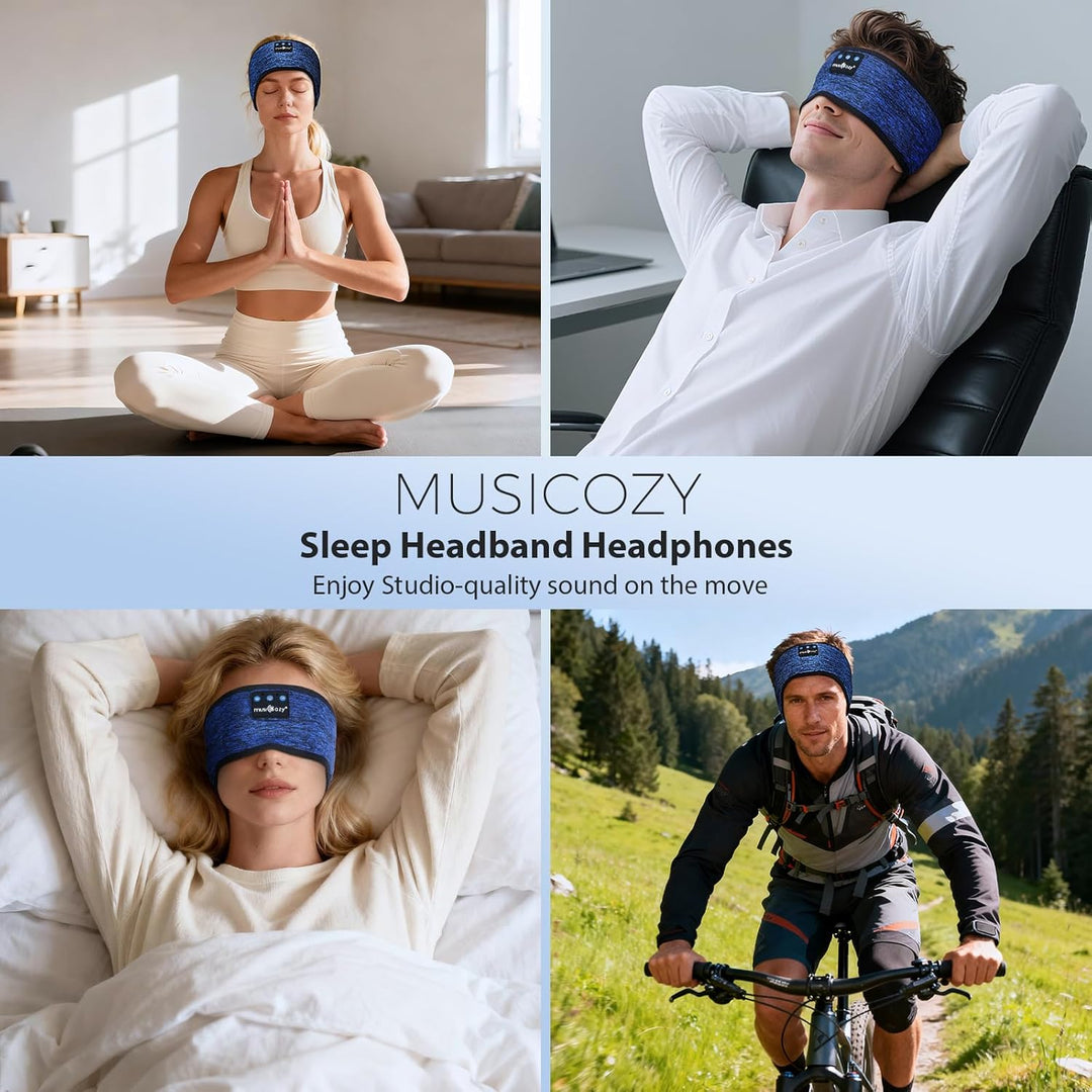 MUSICOZY Schlafkopfhörer Bluetooth 5.4, Bequem &amp; Ultraleicht Stirnband kopfhörer zum Schlafen mit Hi
