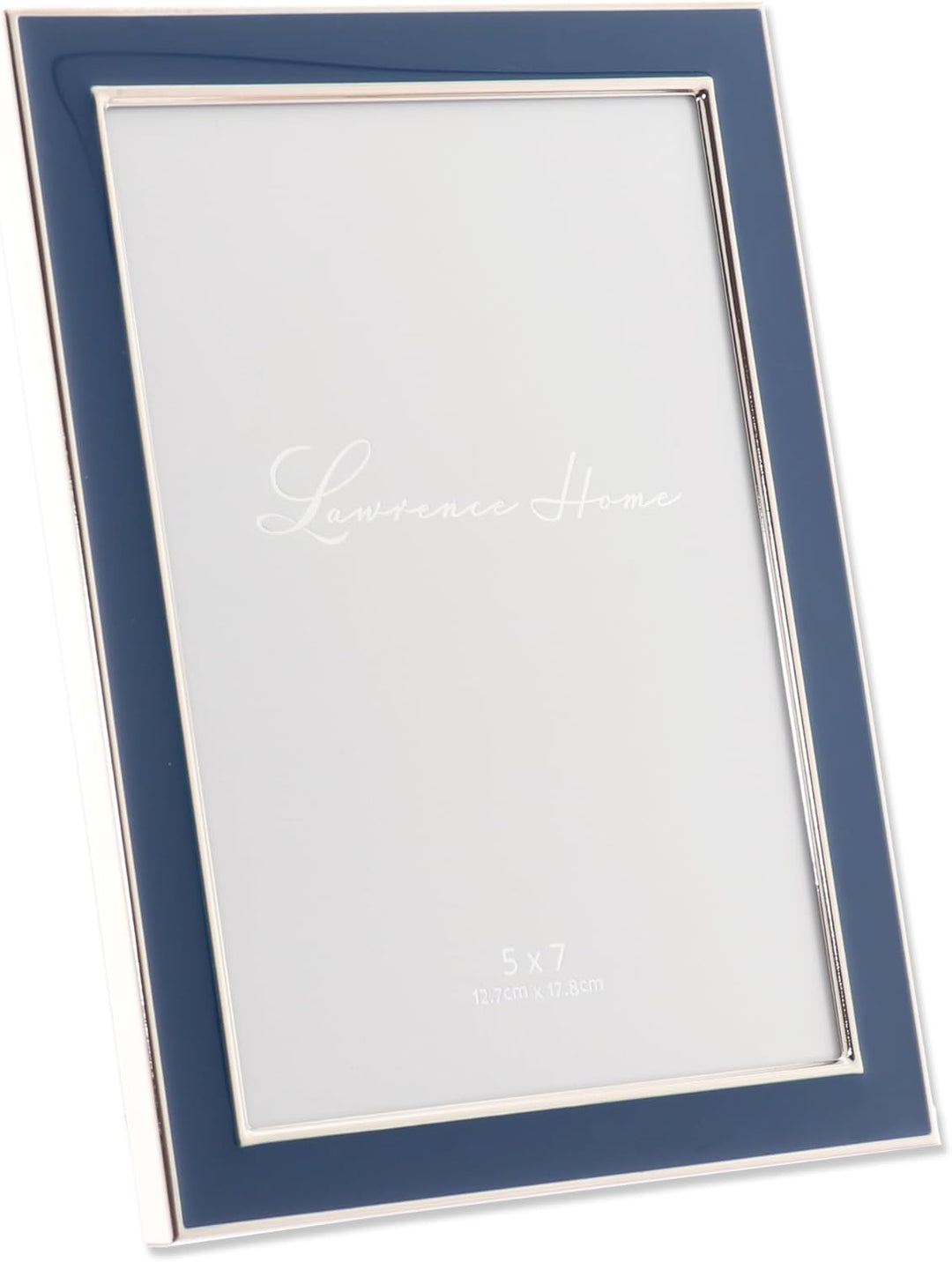 Lawrence Frames 5x7 Navy Enamel Picture Frame Bilderrahmen, Metall, blau Blau 5x7, Blau 5x7