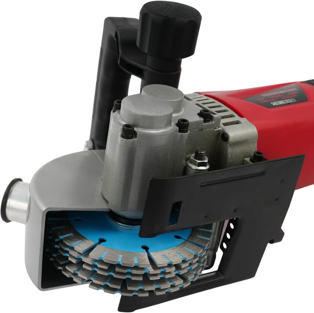 2800W Schlitzmaschine 5 Klingen Laserführung Wasserpumpe für Beton | Mauernutfräse mit 180° Drehbare
