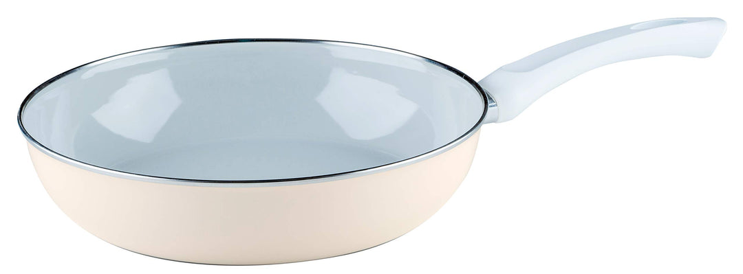 Riess, 0057-011, Emaille Pfanne extra stark, NOUVELLE-AVORIO EXTRA STARK, Durchmessser 28 cm, Höhe 6